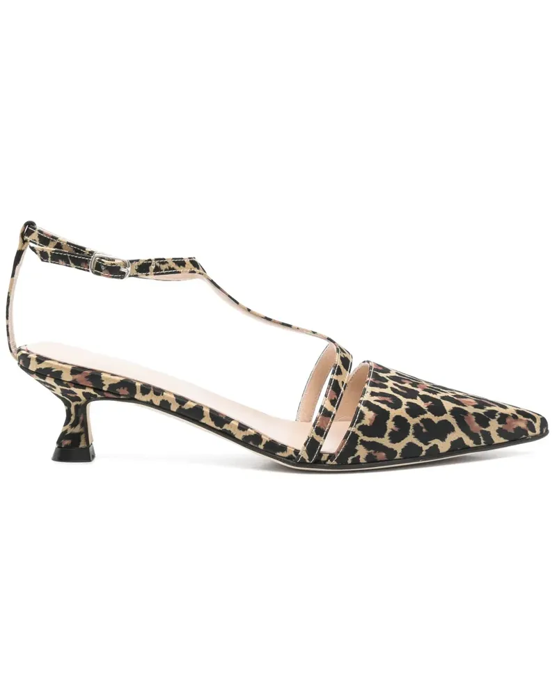 Anna F. Pumps mit Animal-Print 45mm - Braun Braun