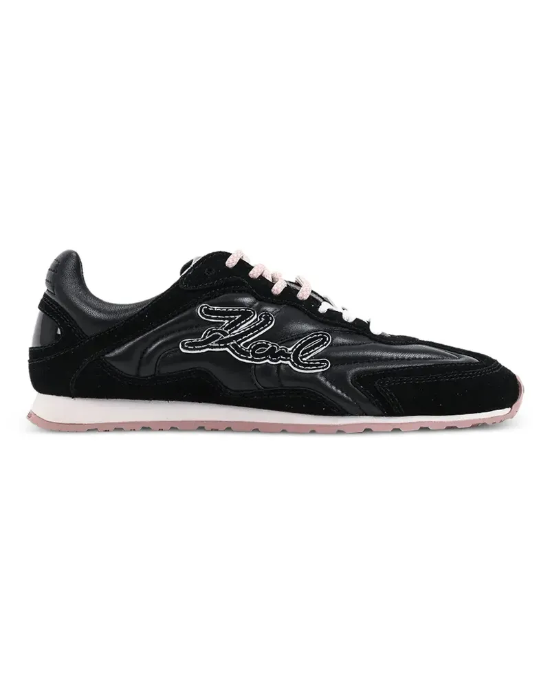 Karl Lagerfeld Sneakers mit ikonischer Stickerei - Schwarz Schwarz