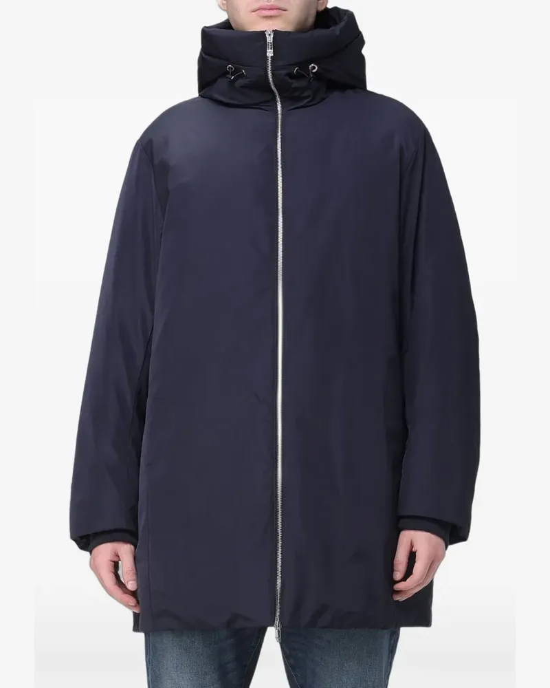 Emporio Armani hooded zip-up parka - Blau Blau