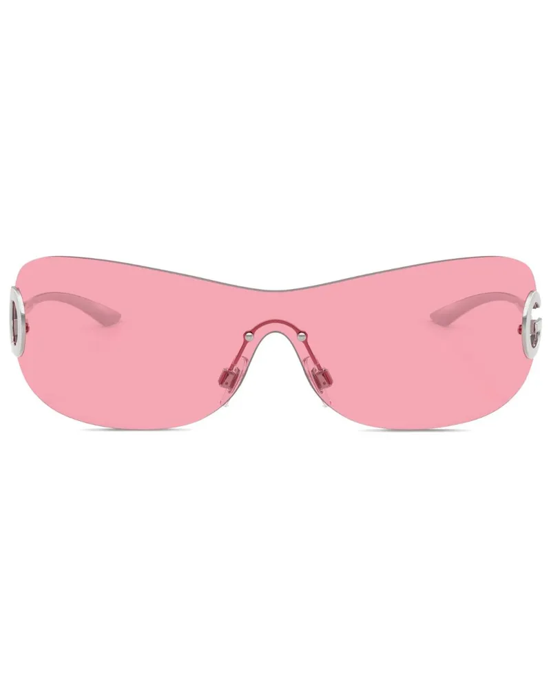 Dolce & Gabbana Sonnenbrille mit Shield-Gestell - Silber Silber