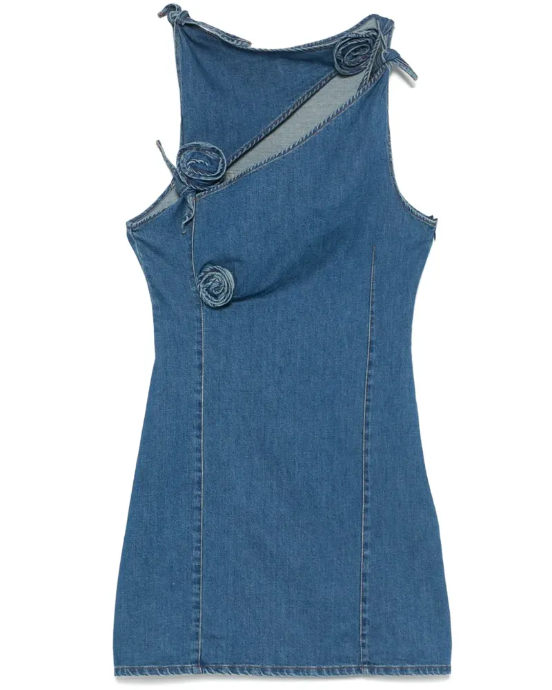 COPERNI Asymmetrisches Minikleid mit Blumen - Blau Blau