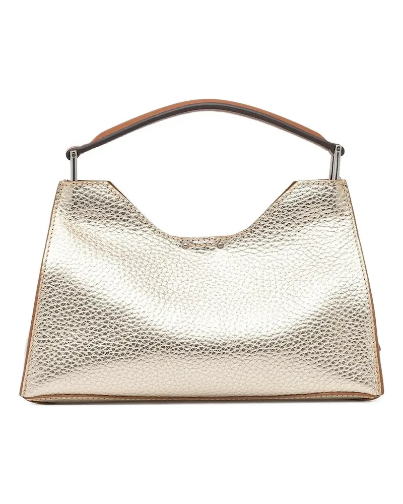 Gianni Chiarini Aurora Handtasche im Metallic-Look - Gold Gold