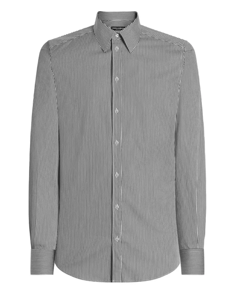 Dolce & Gabbana Gestreiftes Hemd - Schwarz Schwarz