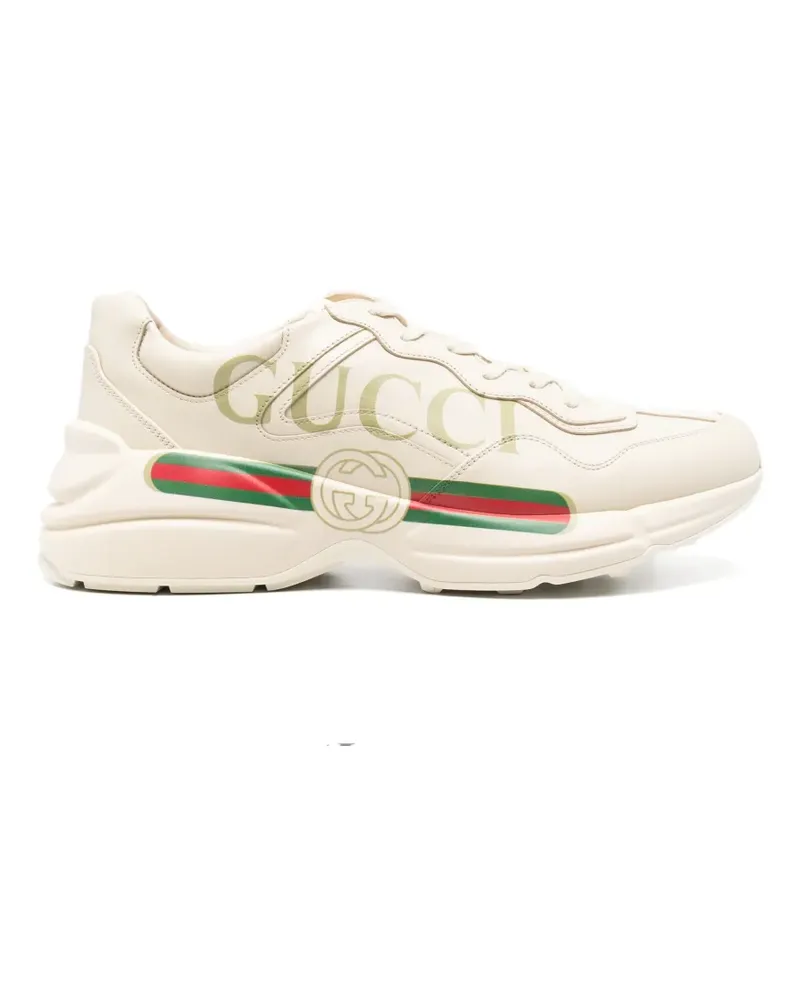 Gucci Rhyton Sneakers mit Logo-Print - Nude Nude