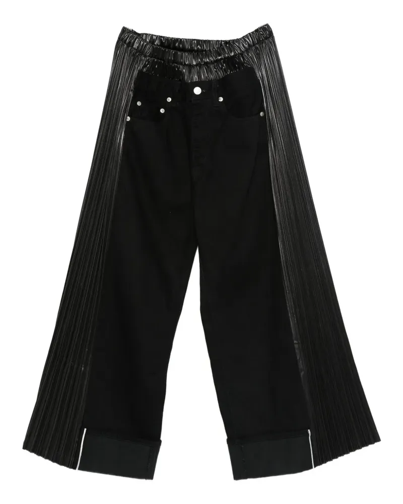 Junya Watanabe pleated-panel pants - Schwarz Schwarz