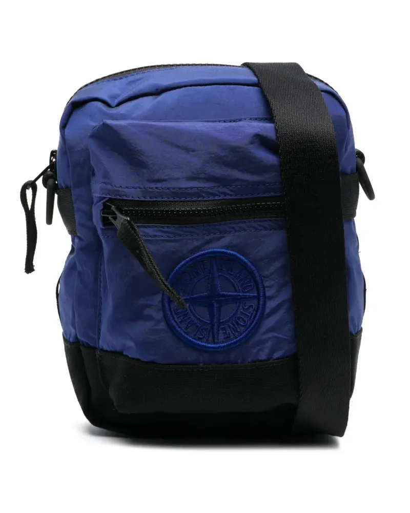 Stone Island Kuriertasche mit Kompass-Patch - Blau Blau