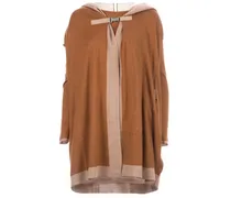 Kaschmirmantel mit Kapuze - Braun