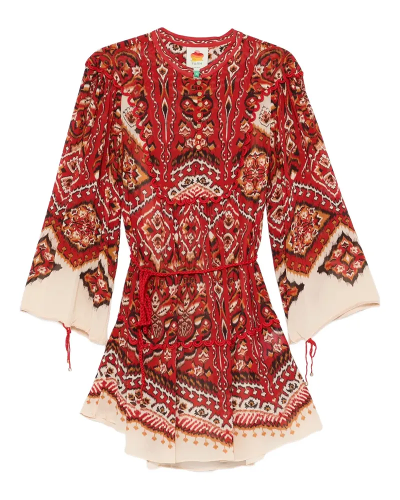 FARM Rio Minikleid mit Muster - Rot Rot
