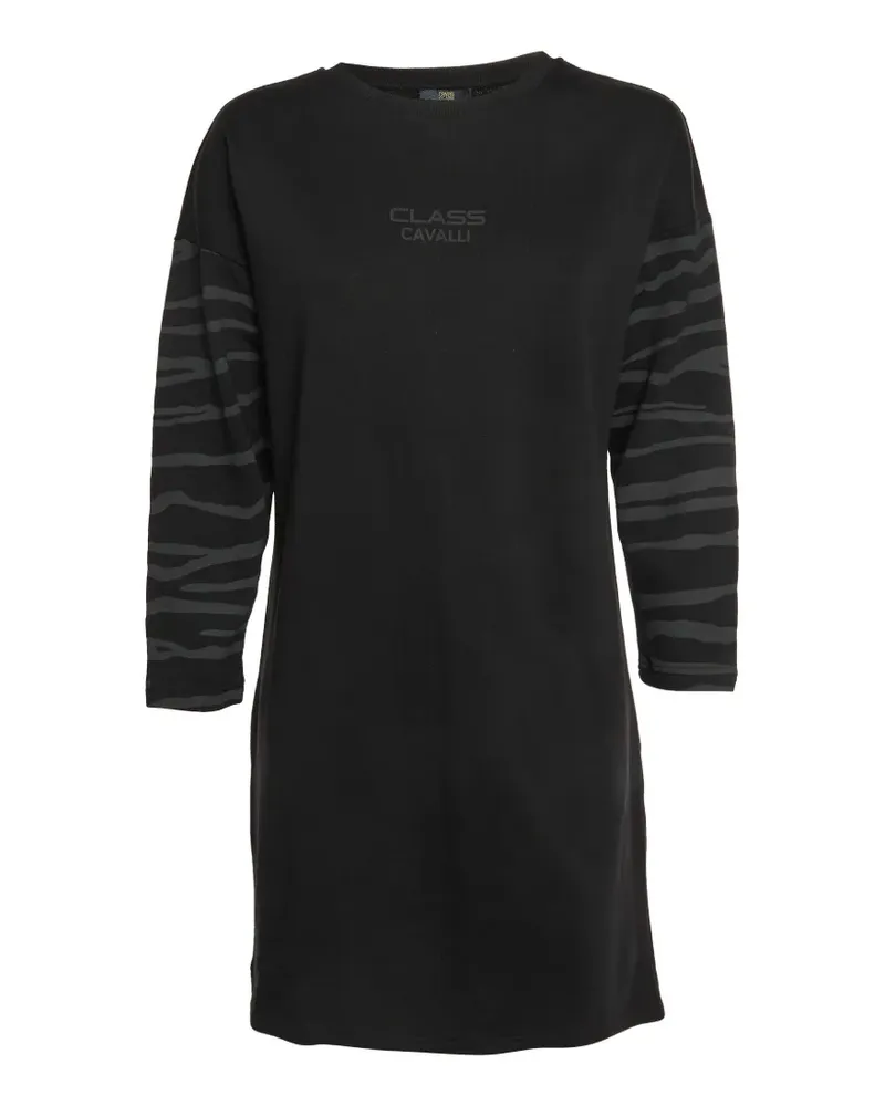 Roberto Cavalli logo-print jersey mini dress - Schwarz Schwarz