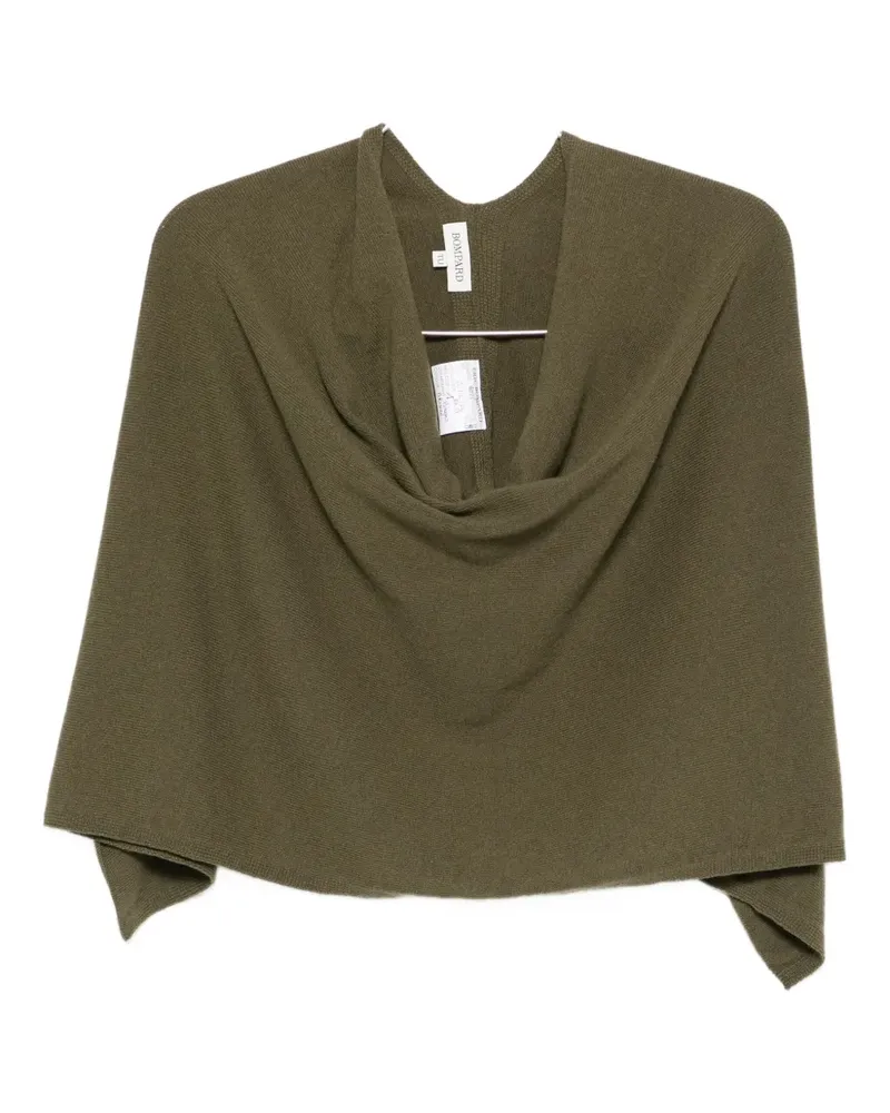 Eric Bompard Poncho aus Kaschmir mit Wasserfallkragen - Grün Grün