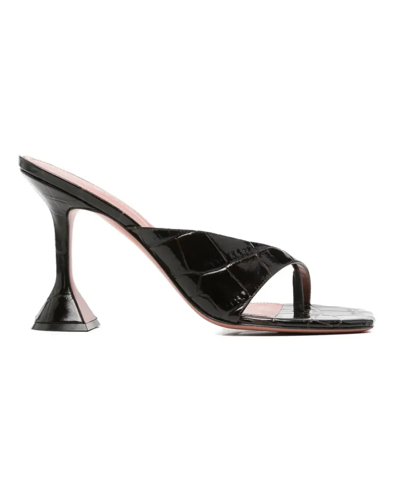 Amina Muaddi Shiona croc-effect sandals - Schwarz Schwarz