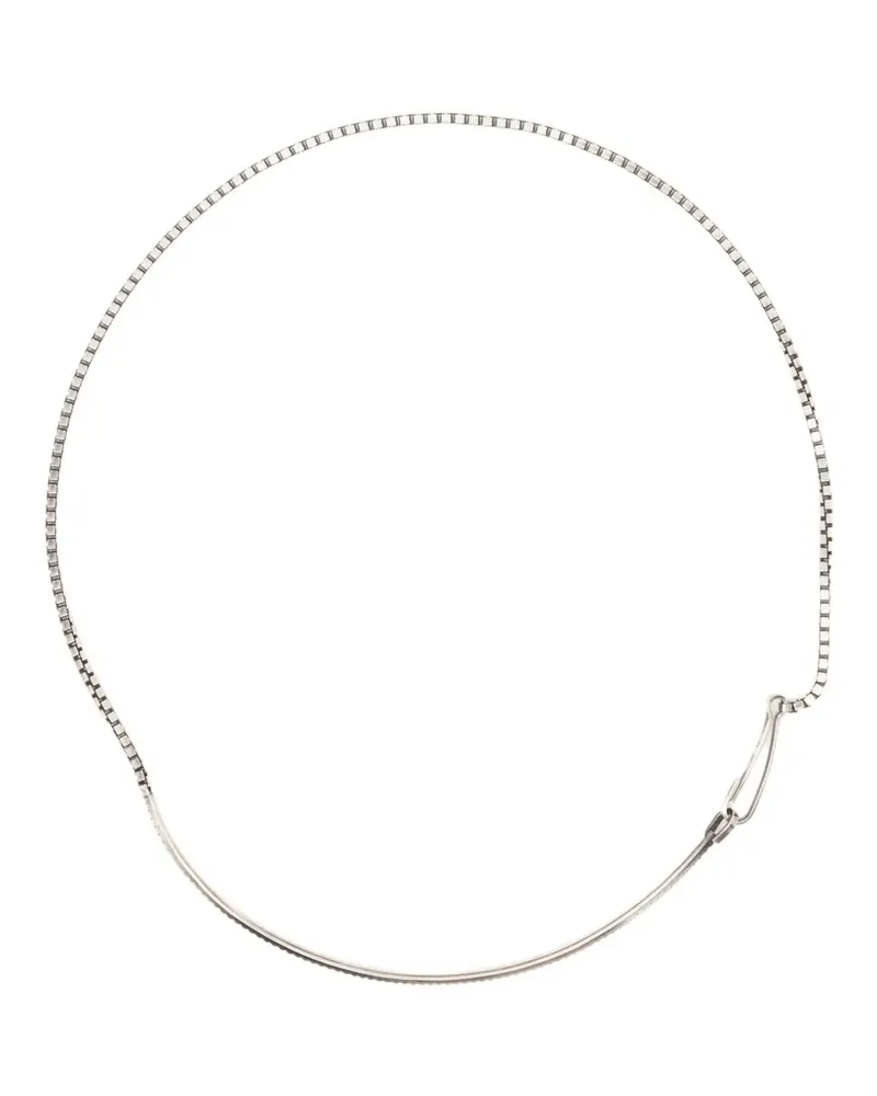 WERKSTATT:MÜNCHEN Choker mit Kordelkette - Silber Silber