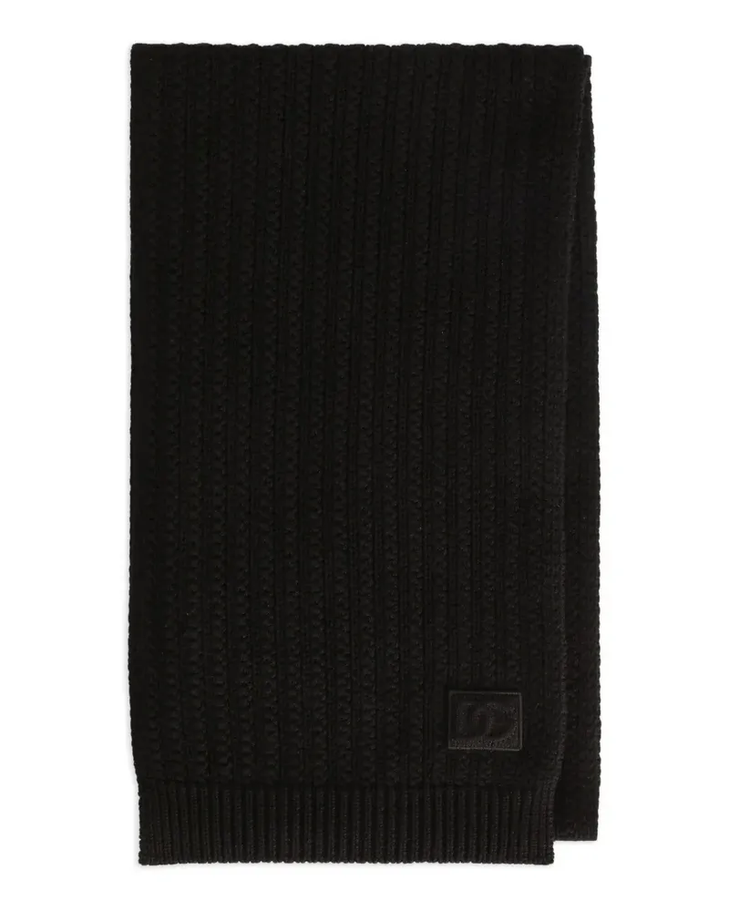 Dolce & Gabbana Gerippter Strickschal - Schwarz Schwarz