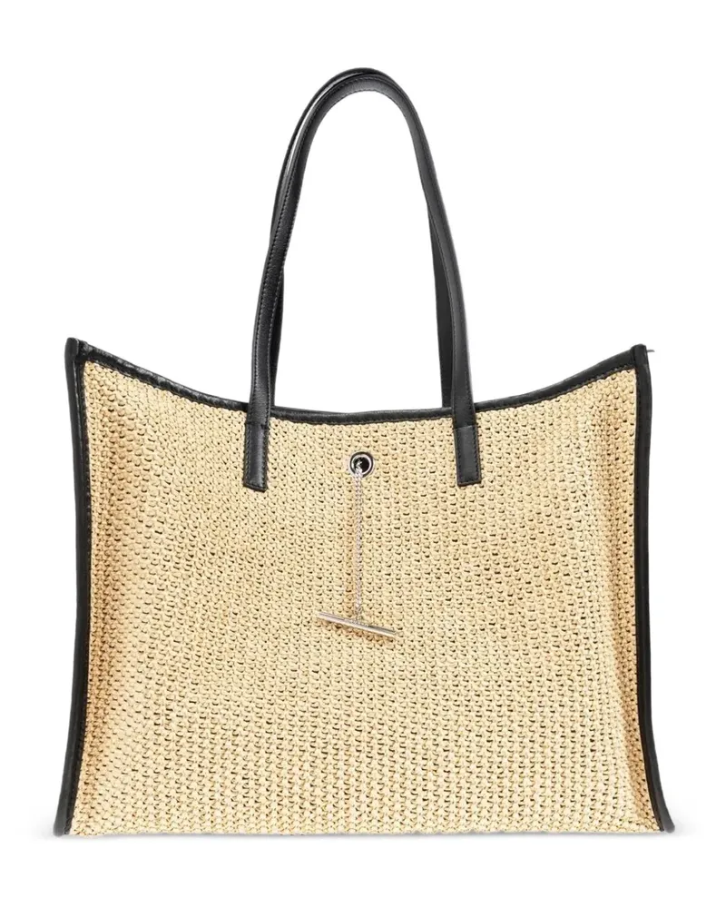 Alexander McQueen Tasche mit Strohbesatz - Nude Nude