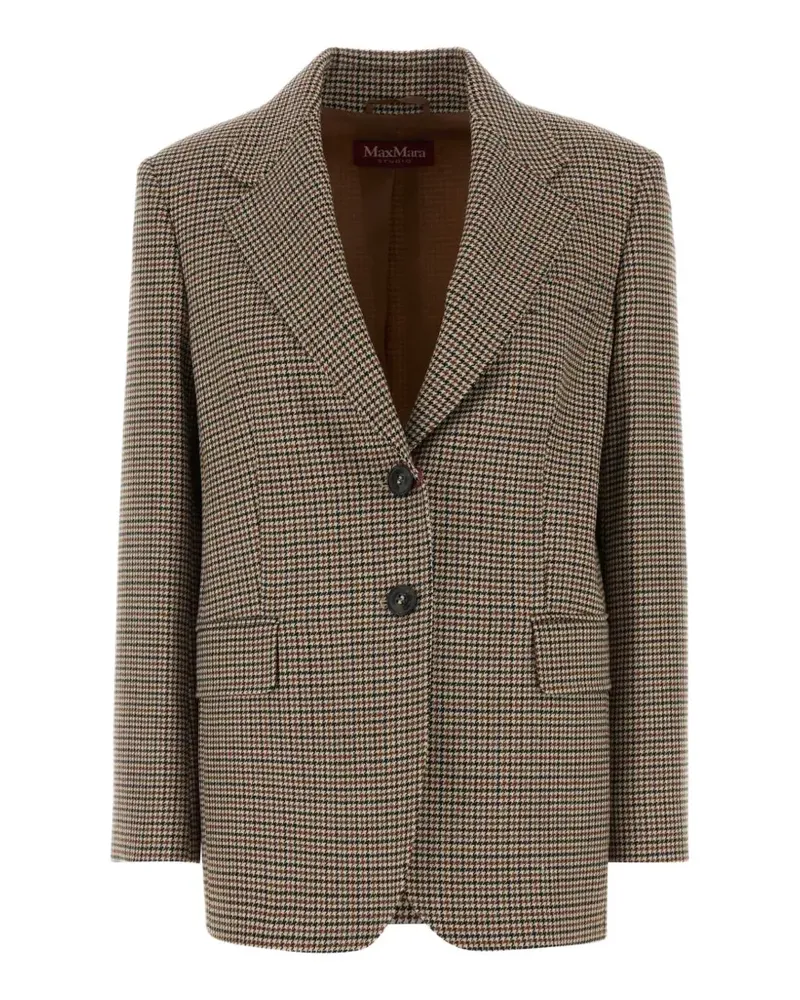 Max Mara Alice Blazer mit Hahnentrittmuster - Braun Braun