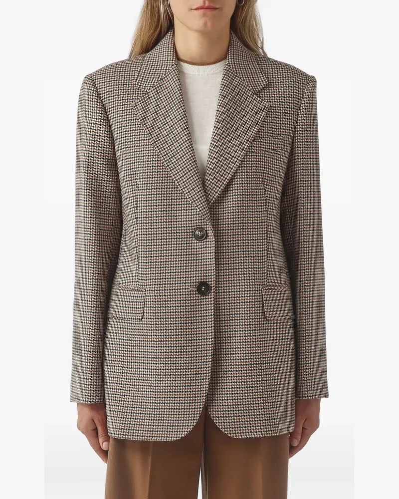 Max Mara Alice Blazer mit Hahnentrittmuster - Braun Braun