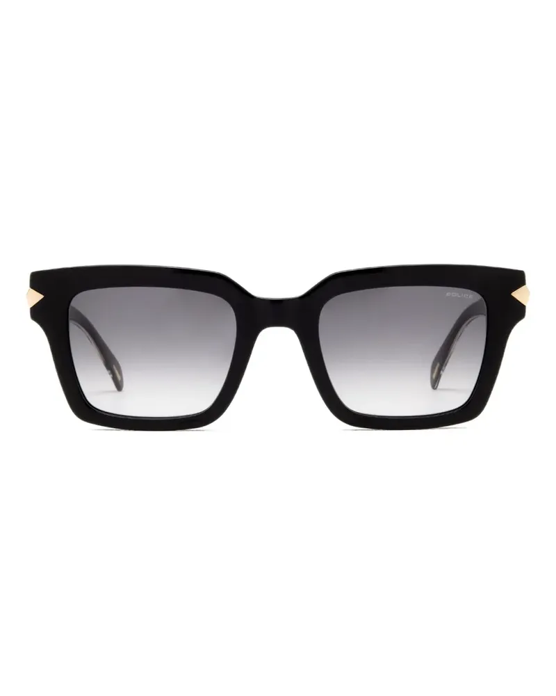 Police Geometrische Dawn Sonnenbrille - Schwarz Schwarz