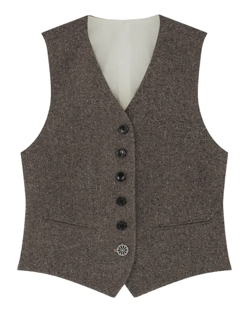 Fortela Demi single-breasted vest - Braun Braun