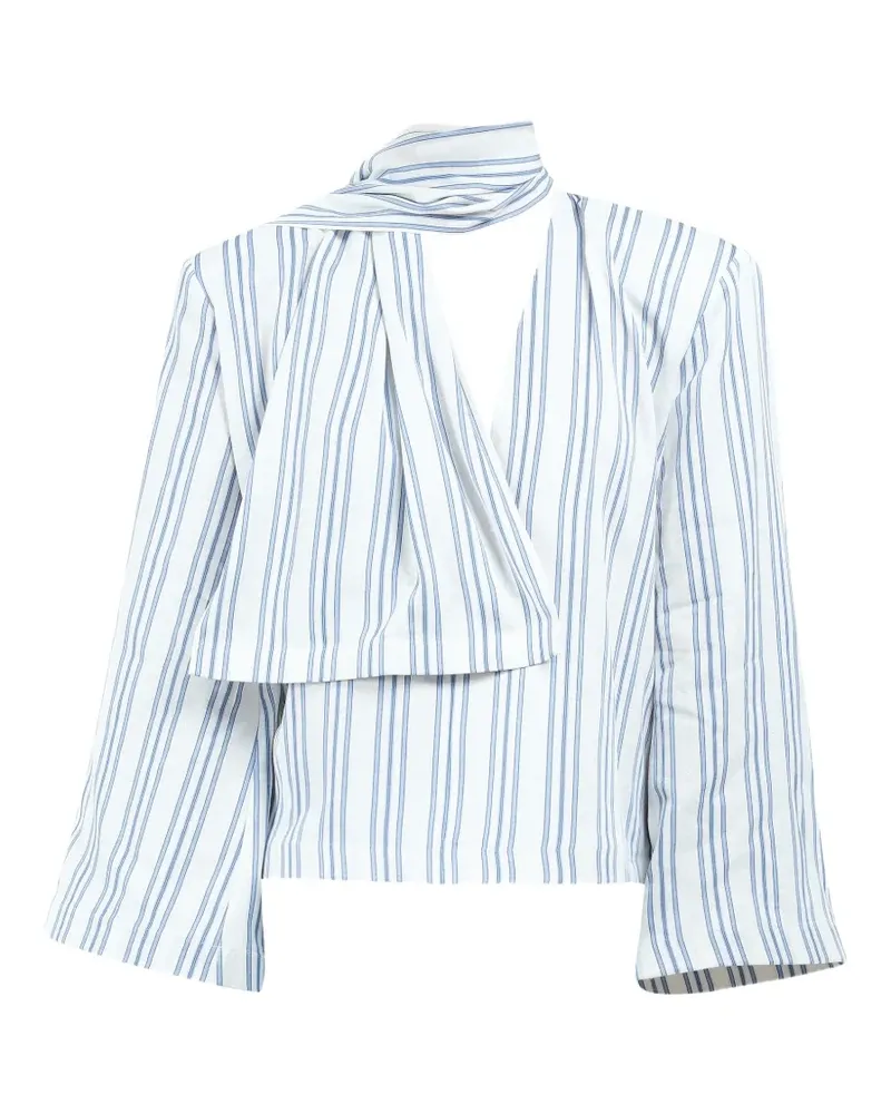 Rowen Rose striped scarf shirt - Weiß Weiß
