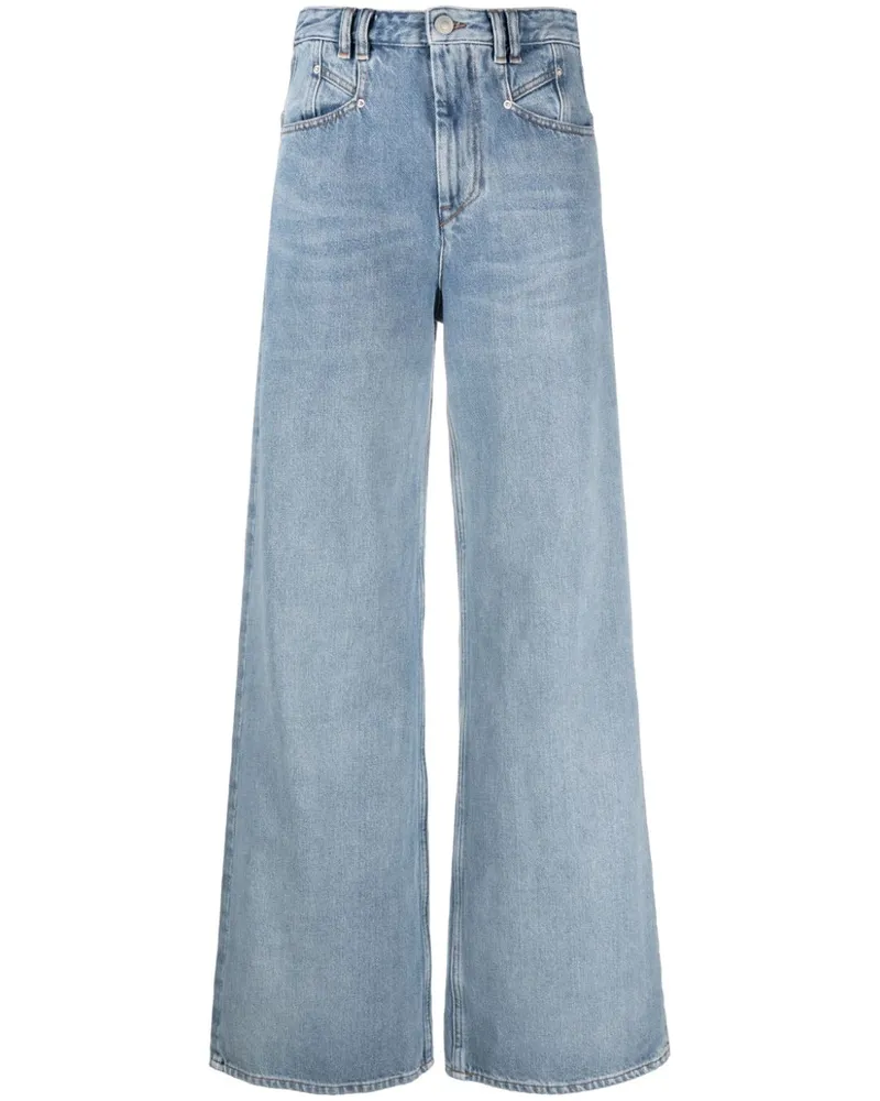 Isabel Marant Lemony High-Rise-Jeans mit weitem Bein - Blau Blau