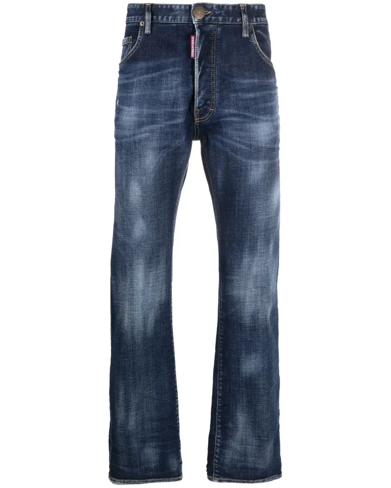 Dsquared2 Tief sitzende Straight-Leg-Jeans - Blau Blau