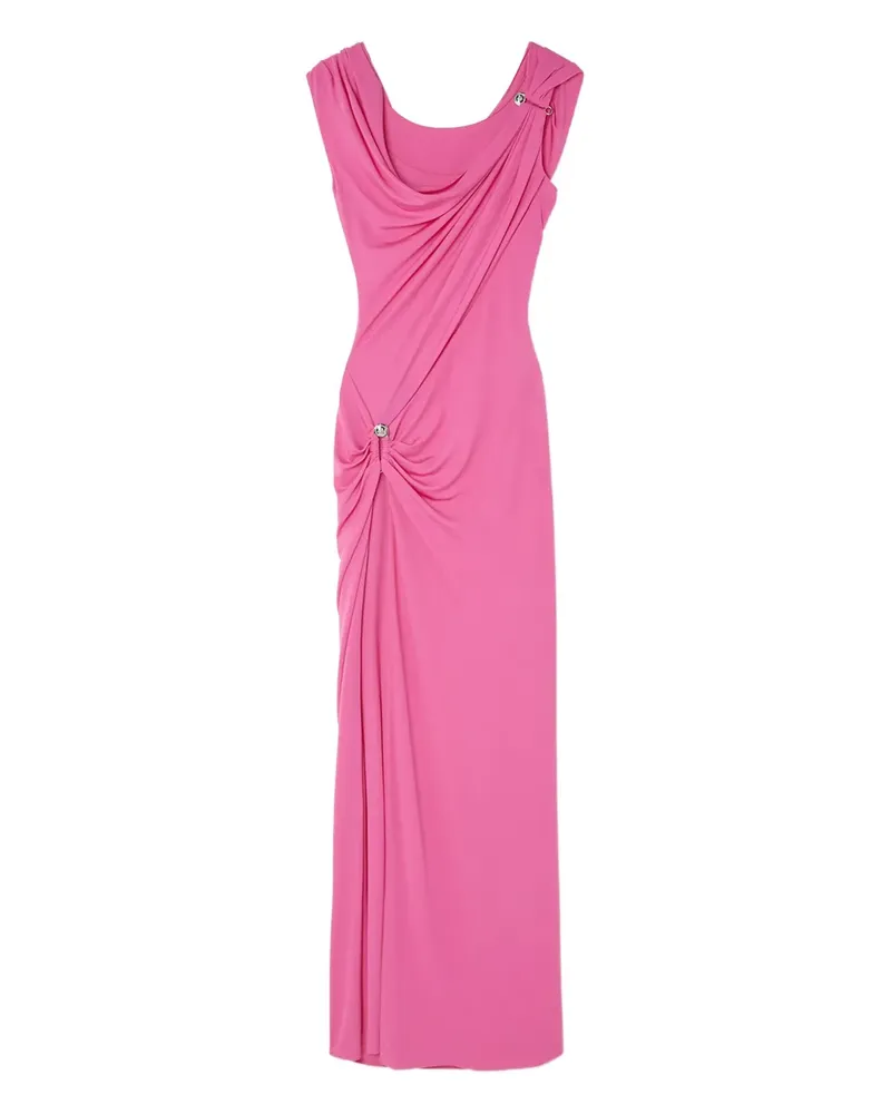 Versace Gerafftes Safety Pin Abendkleid - Rosa Rosa