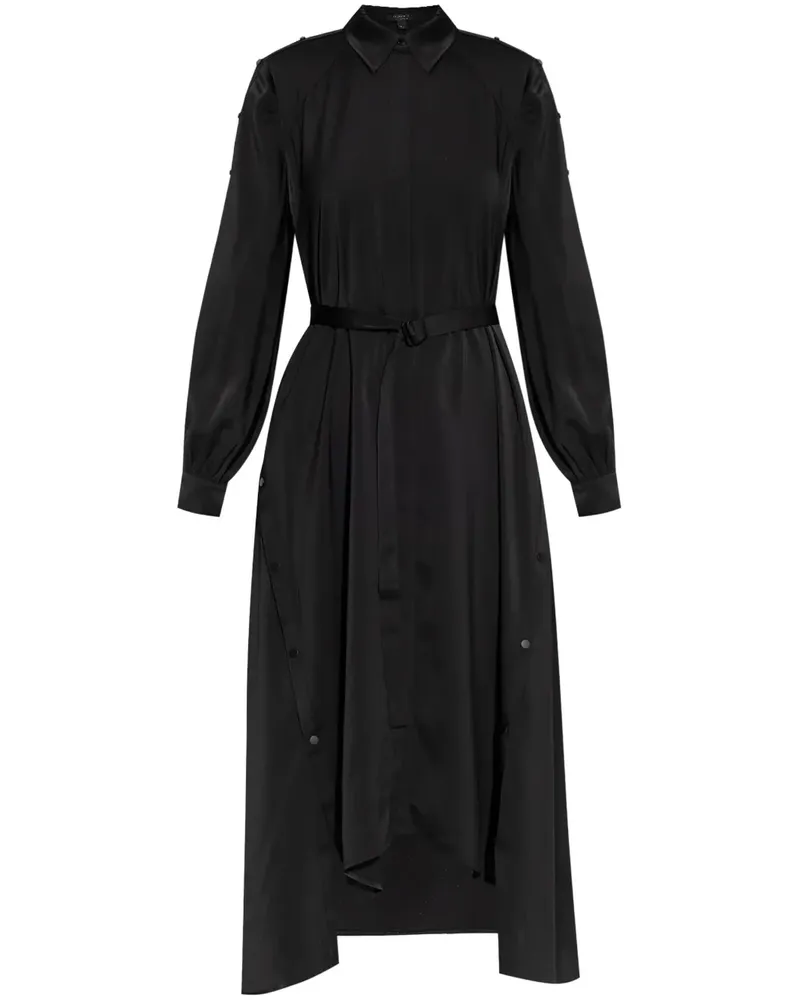 AllSaints Lexi Midikleid - Schwarz Schwarz