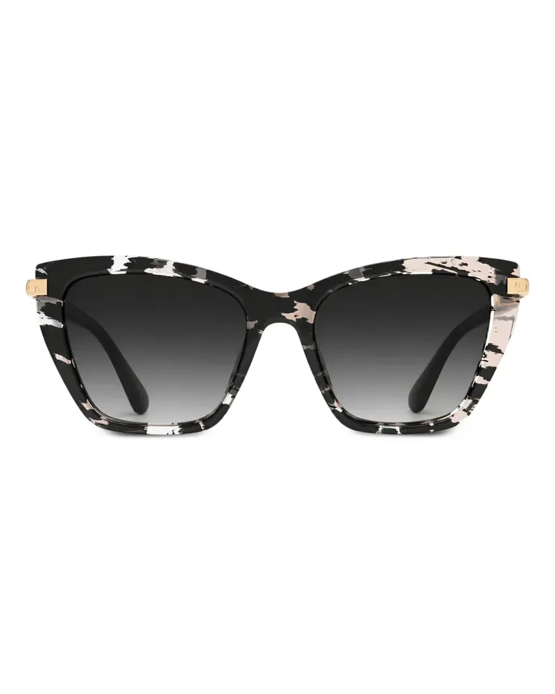 Furla Cat-Eye-Sonnenbrille mit abstraktem Muster - Schwarz Schwarz