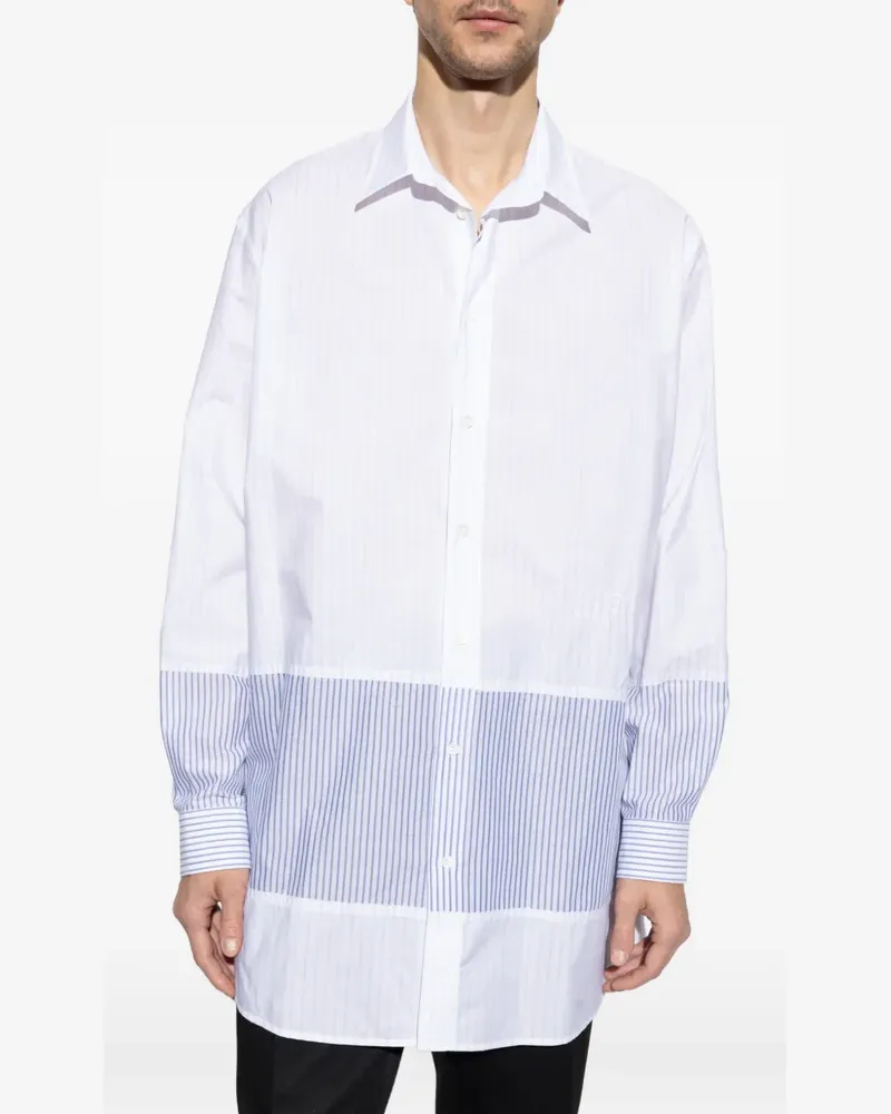 Maison Margiela Gestreiftes Hemd - Weiß Weiß