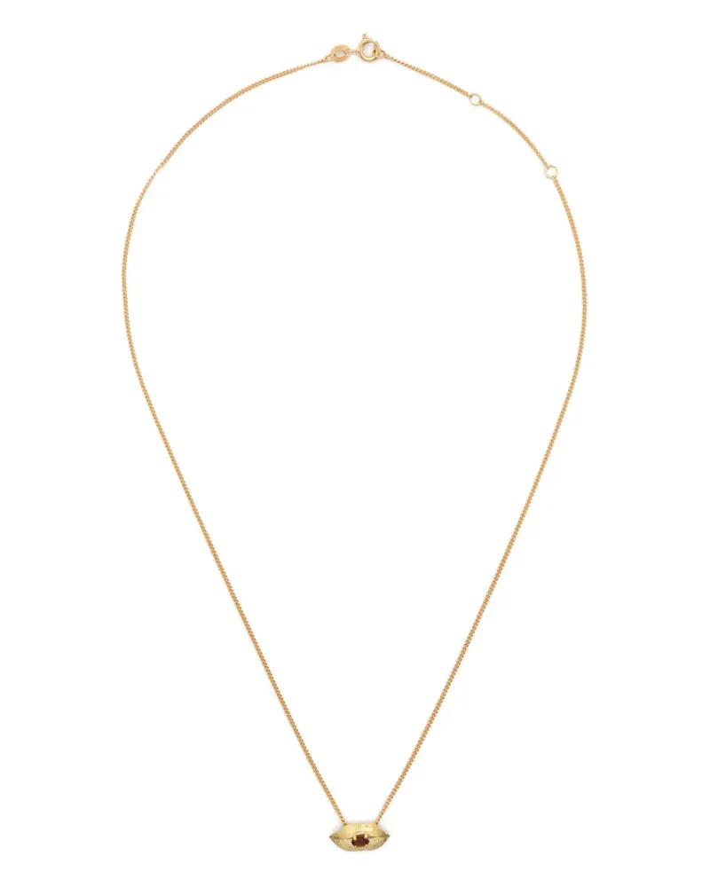 Wouters & Hendrix 18K yellow gold Lip garnet necklace Gold