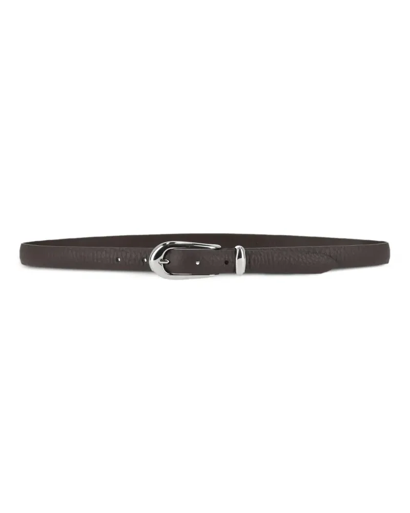 Orciani Soft Gürtel aus gekörntem Leder - Braun Braun