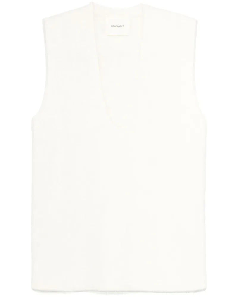 Lisa Yang Nella Weste - Weiß Weiß