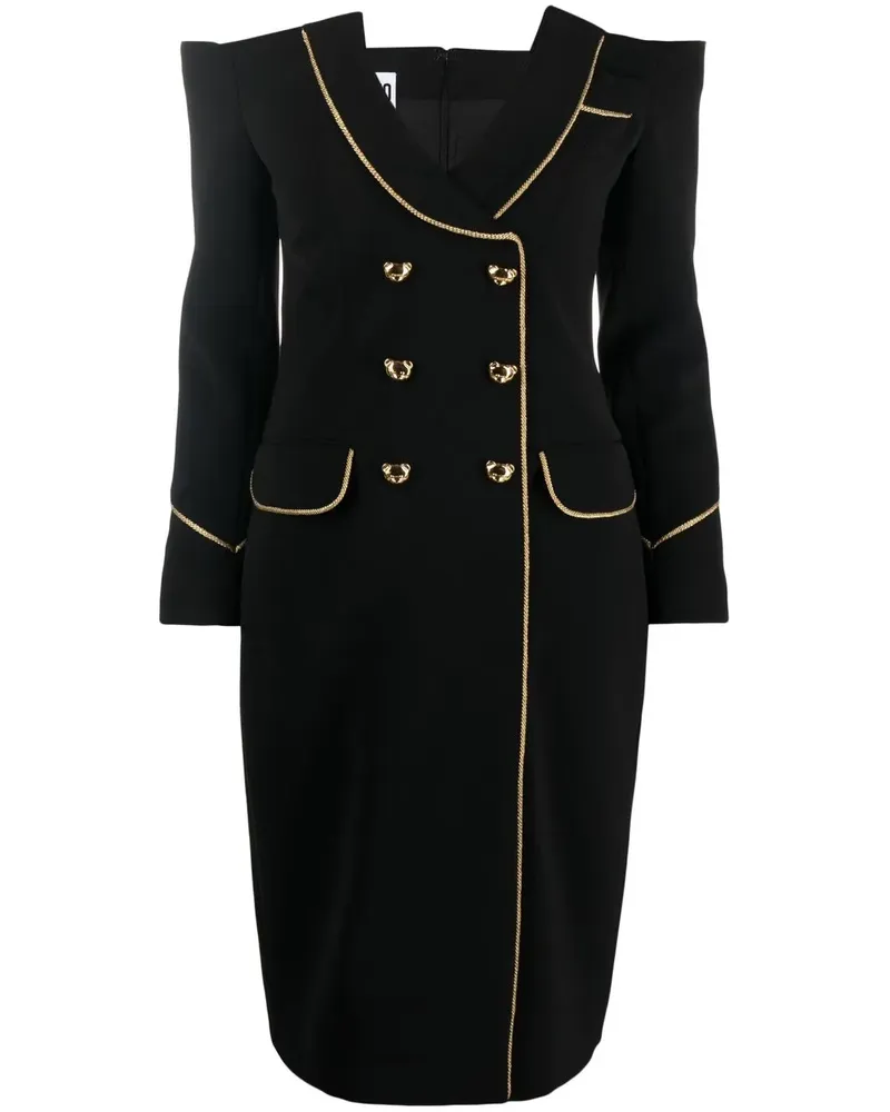 Moschino Schulterfreies Kleid - Schwarz Schwarz