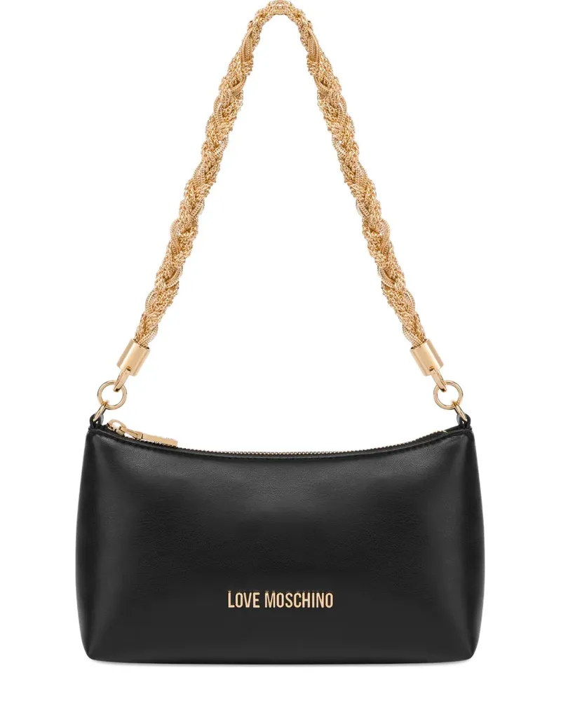 Moschino Schultertasche mit Kettenriemen - Schwarz Schwarz