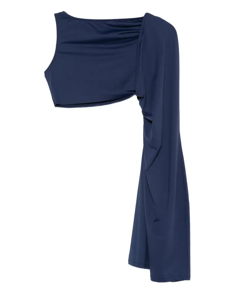 Patrizia Pepe Minikleid mit asymmetrischem Ausschnitt - Blau Blau