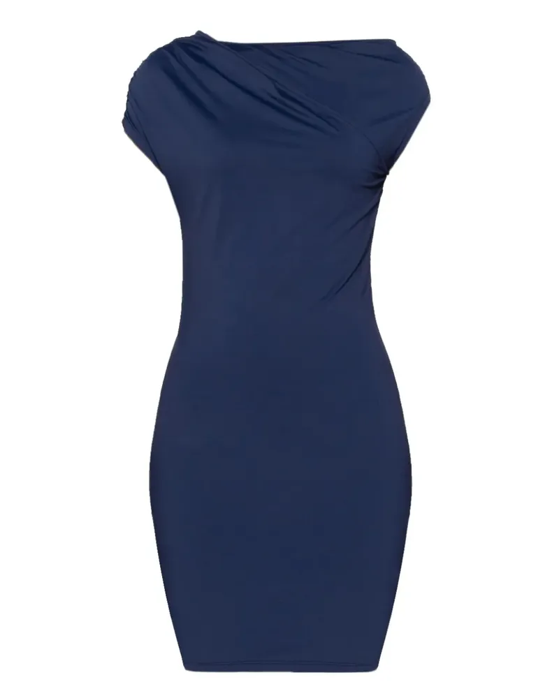 Patrizia Pepe Minikleid mit asymmetrischem Ausschnitt - Blau Blau
