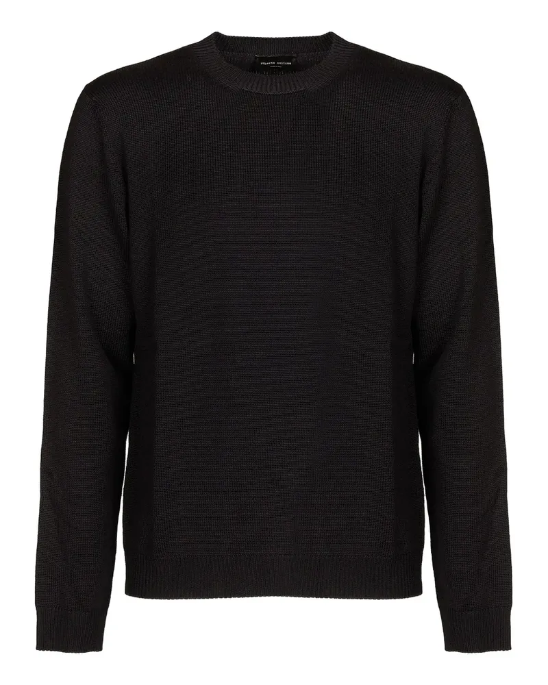Roberto Collina Pullover mit Rundhalsausschnitt - Schwarz Schwarz