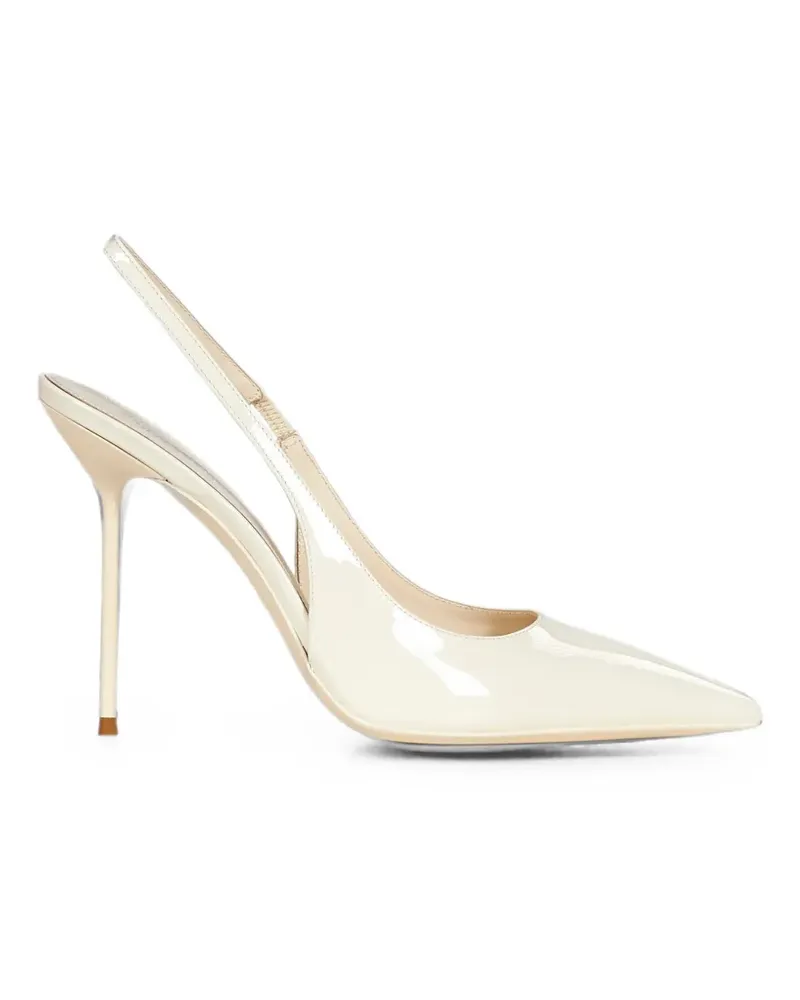 Paris Texas 70 Lidia patent-leather slingback pumps - Nude Nude