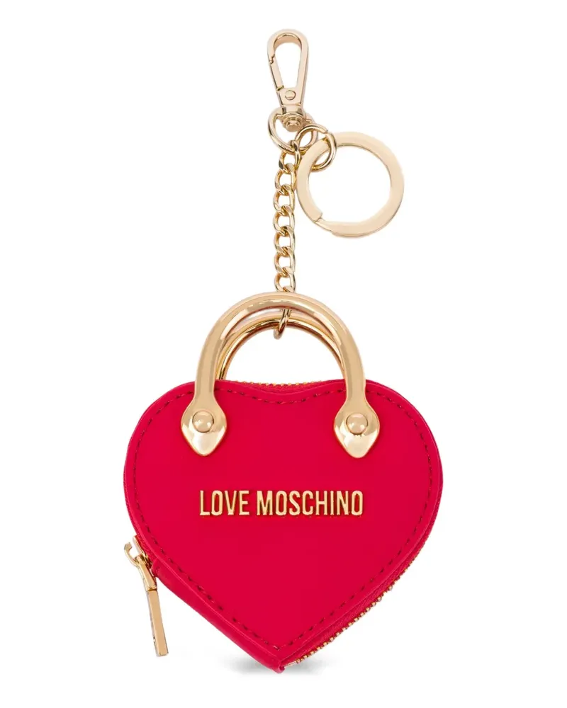 Moschino Schlüsselanhänger mit Herzform - Rot Rot