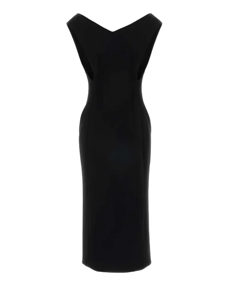 Jil Sander V-neck midi dress - Schwarz Schwarz