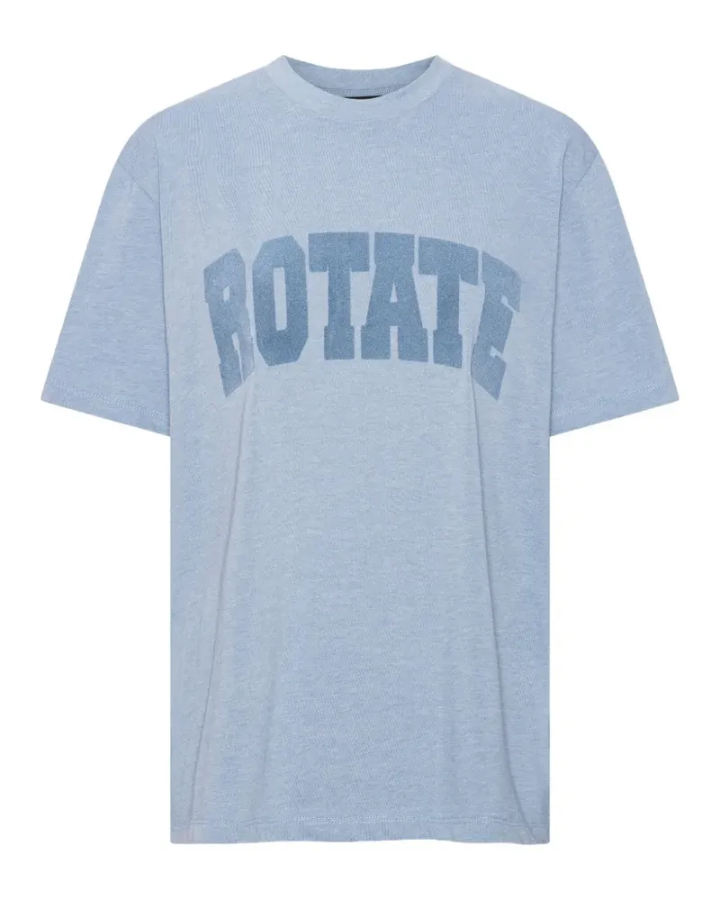 ROTATE Birger Christensen T-Shirt im Oversized-Look - Blau Blau