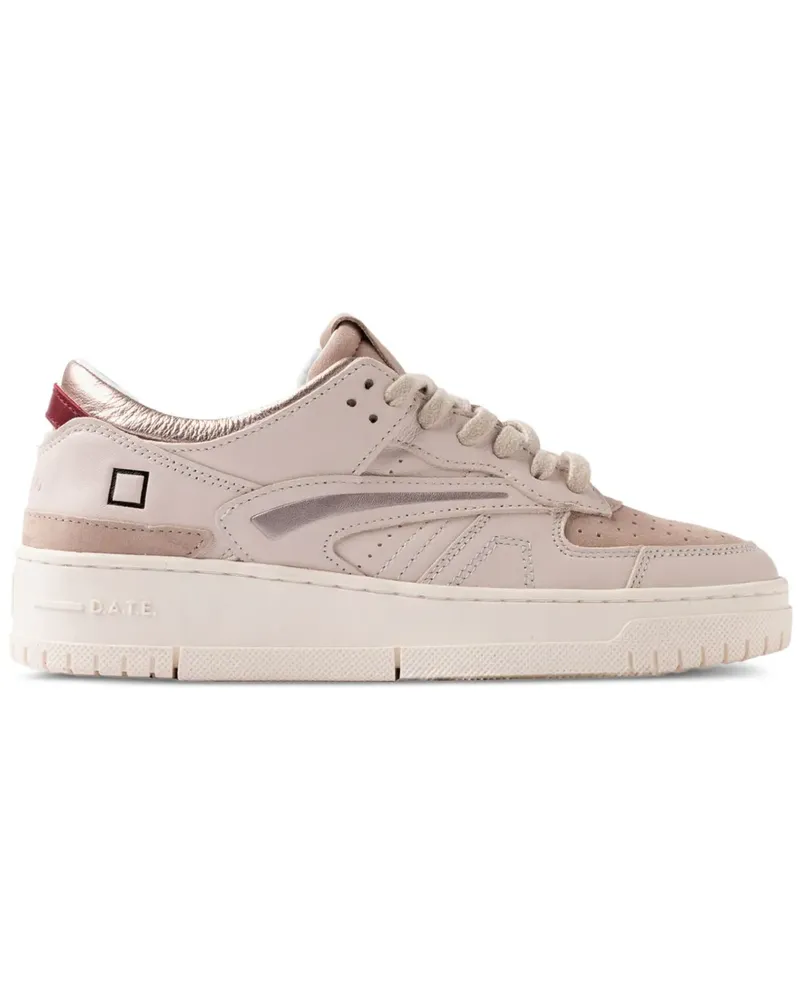D.A.T.E. Torneo Sneakers mit Metallic-Einsatz - Rosa Rosa
