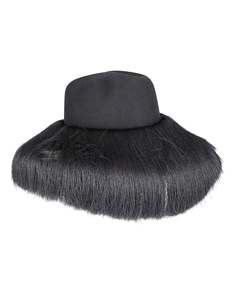 Comme des Garçons Hut mit Fransen - Schwarz Schwarz