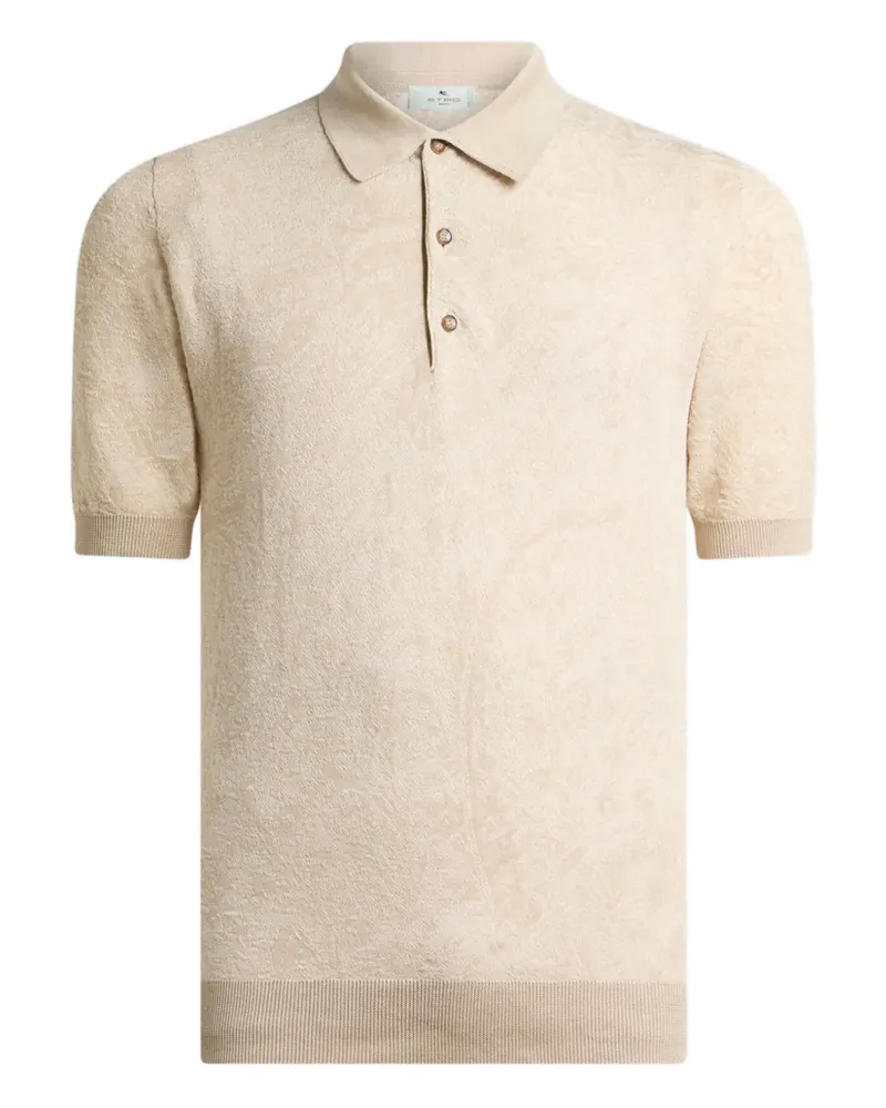 Etro floral paisley-motif polo shirt - Nude Nude