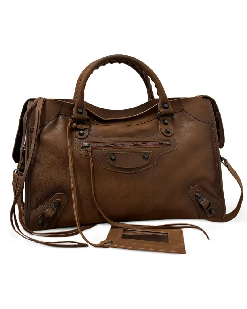 Balenciaga Mittelgroße Le City Tasche in der Farbe Camel - Braun Braun