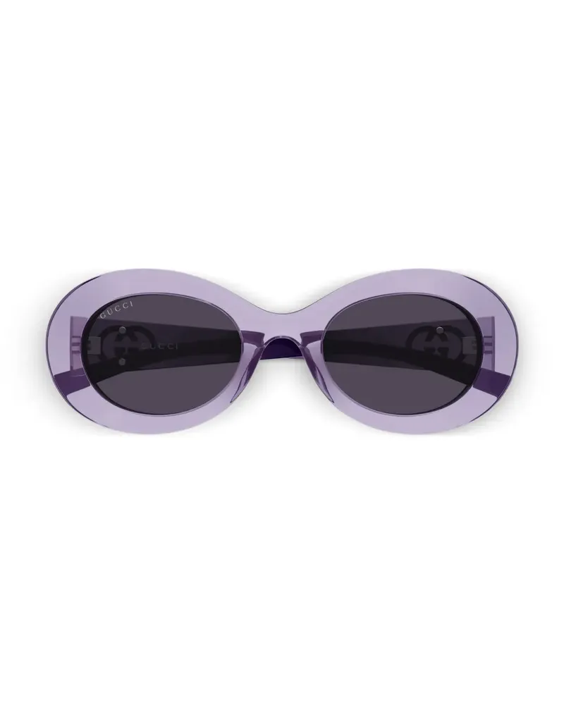 Gucci Interlocking G oval-frame sunglasses - Violett Violett