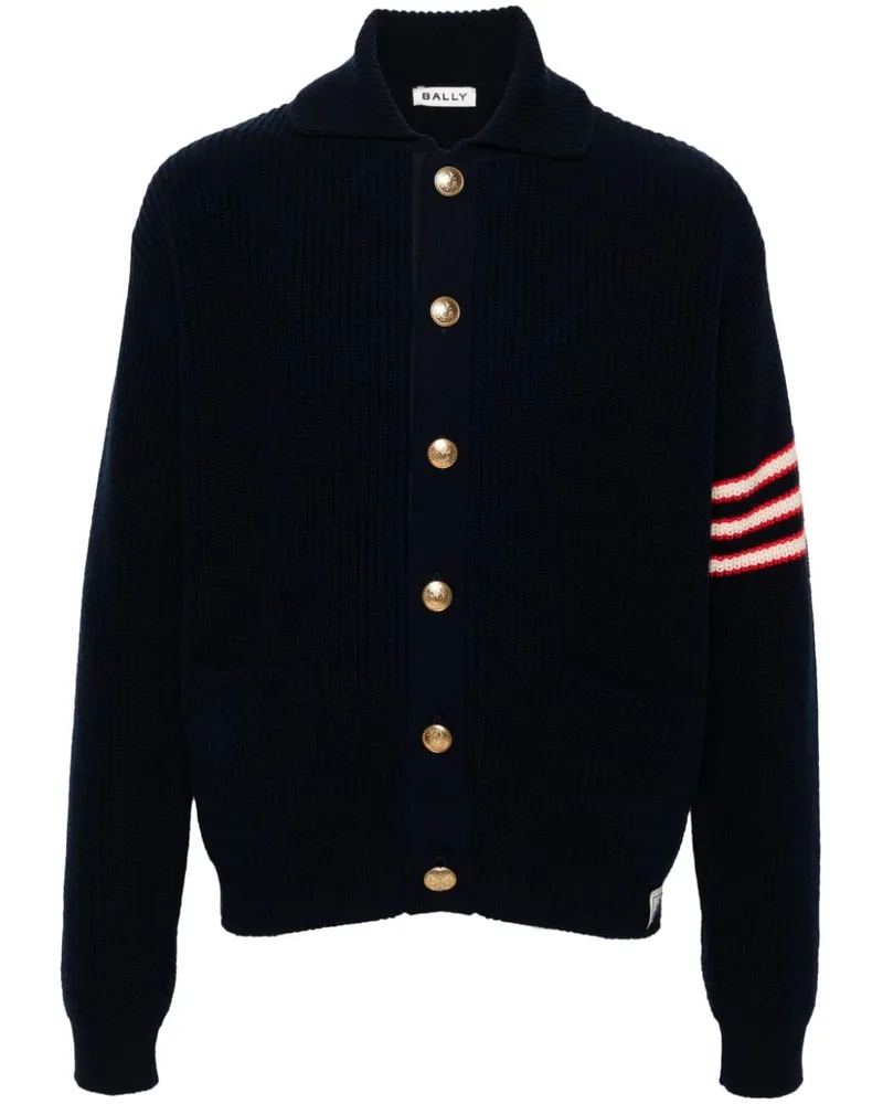 Bally Cardigan mit gravierten Logo-Knöpfen - Blau Blau