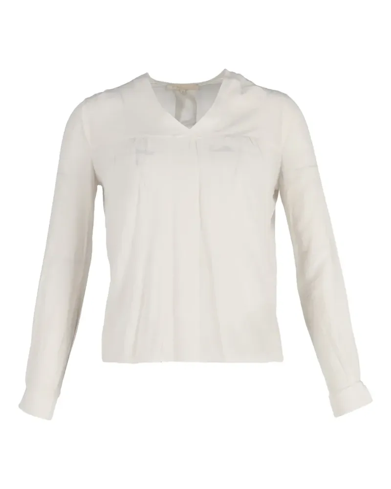 Maje V-neck silk blouse - Nude Nude