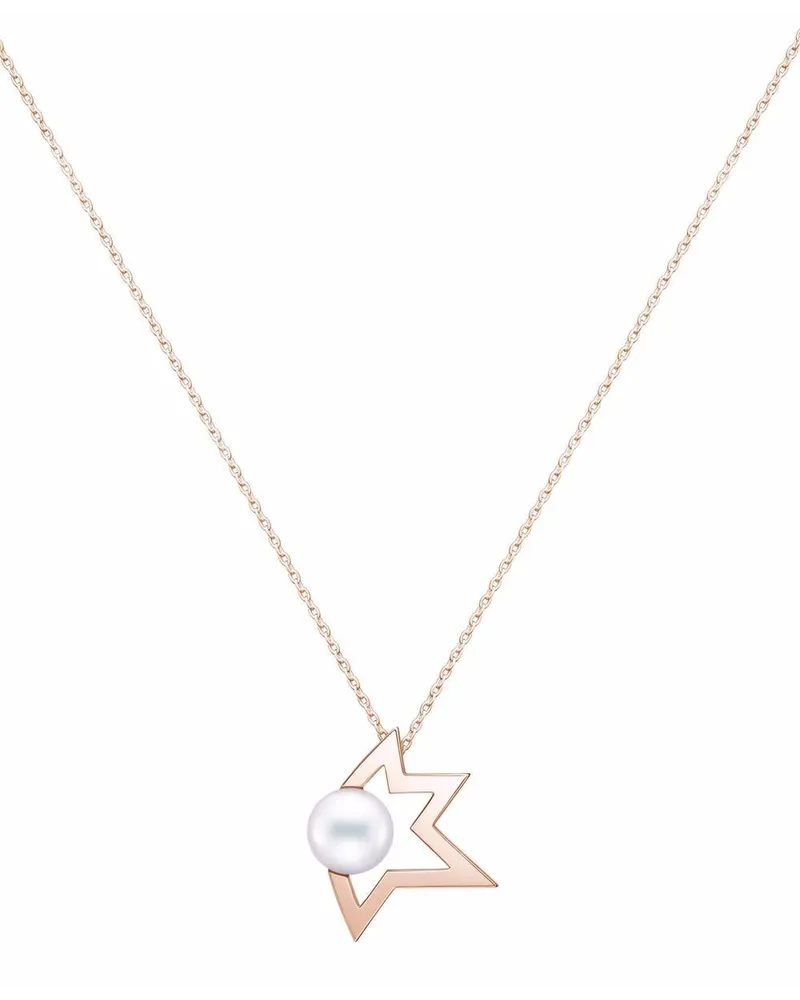 TASAKI 18kt Comet Plus Rotgoldhalskette mit Perlenanhänger - Rosa Rosa