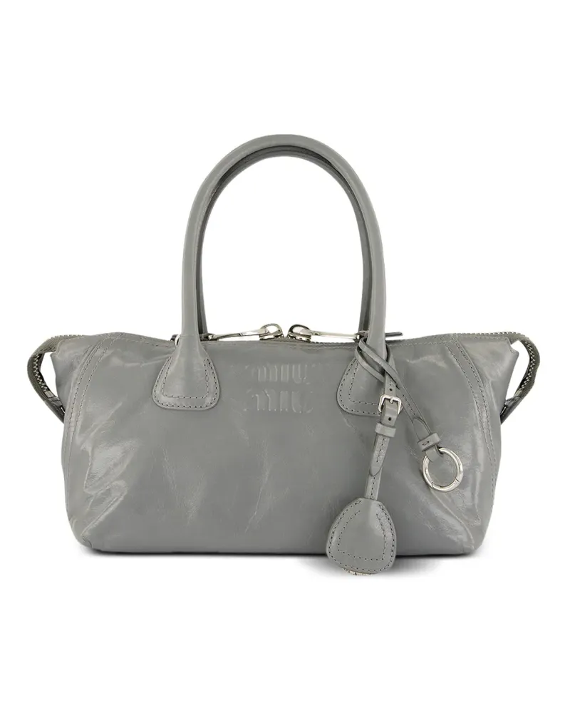 Miu Miu Schultertasche mit Logo-Prägung - Grau Grau